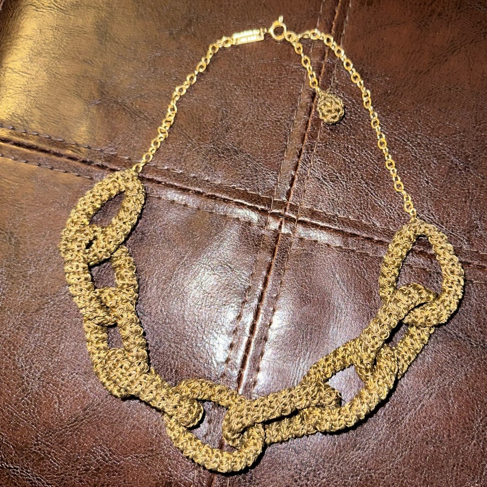 Vintage Marc Jacobs bronze colored Crochet Links necklace
